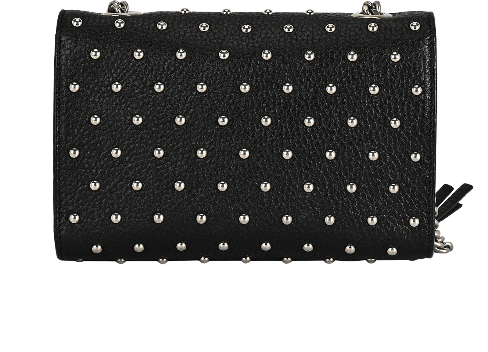 Miss Bamboo Tassel Crossbody, &pound;420, Handbags, Black, Leather, Back view